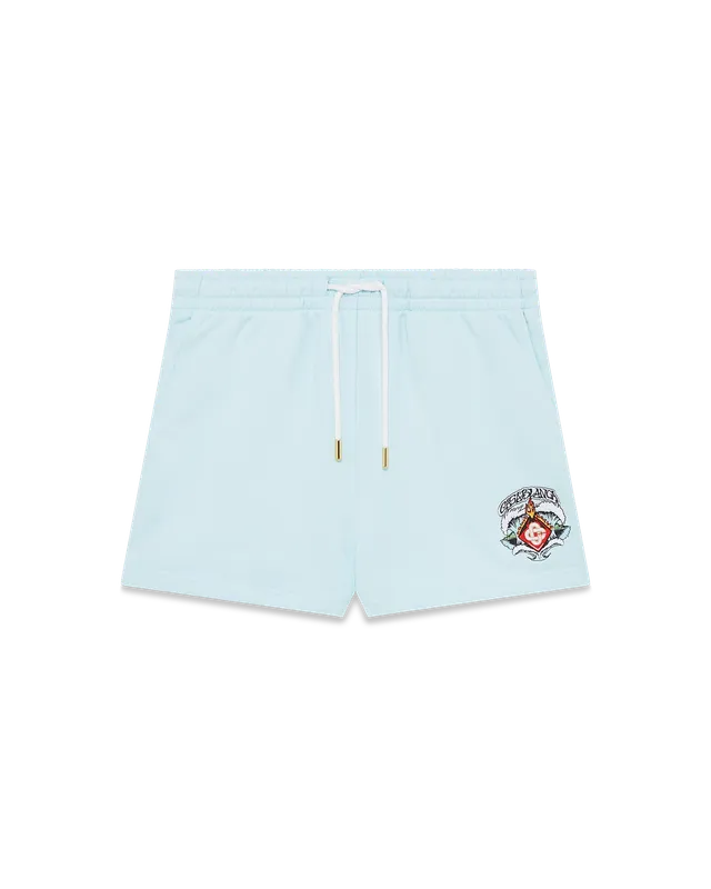 Casablanca Waves pantaloncini tuta azzurri donna
