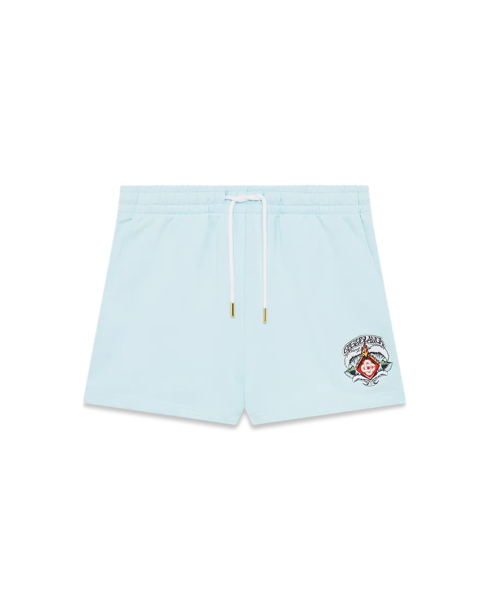 Casablanca Waves pantaloncini tuta azzurri donna