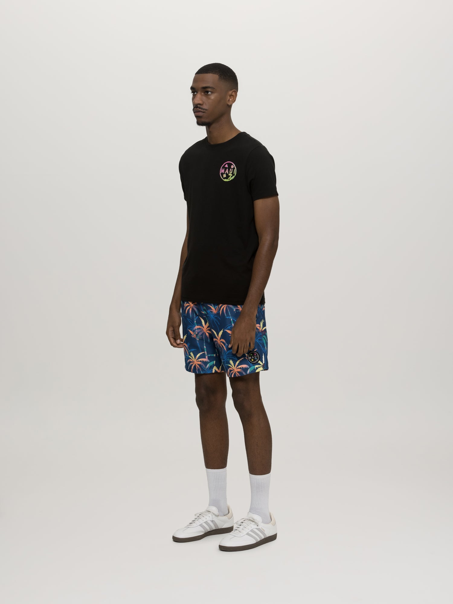 Maui and Sons Amped T-shirt maglietta nera in cotone