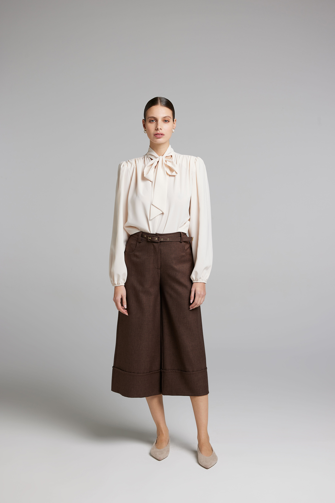 Sarah Chole 28019 Grisaglia pantalone fiammato
