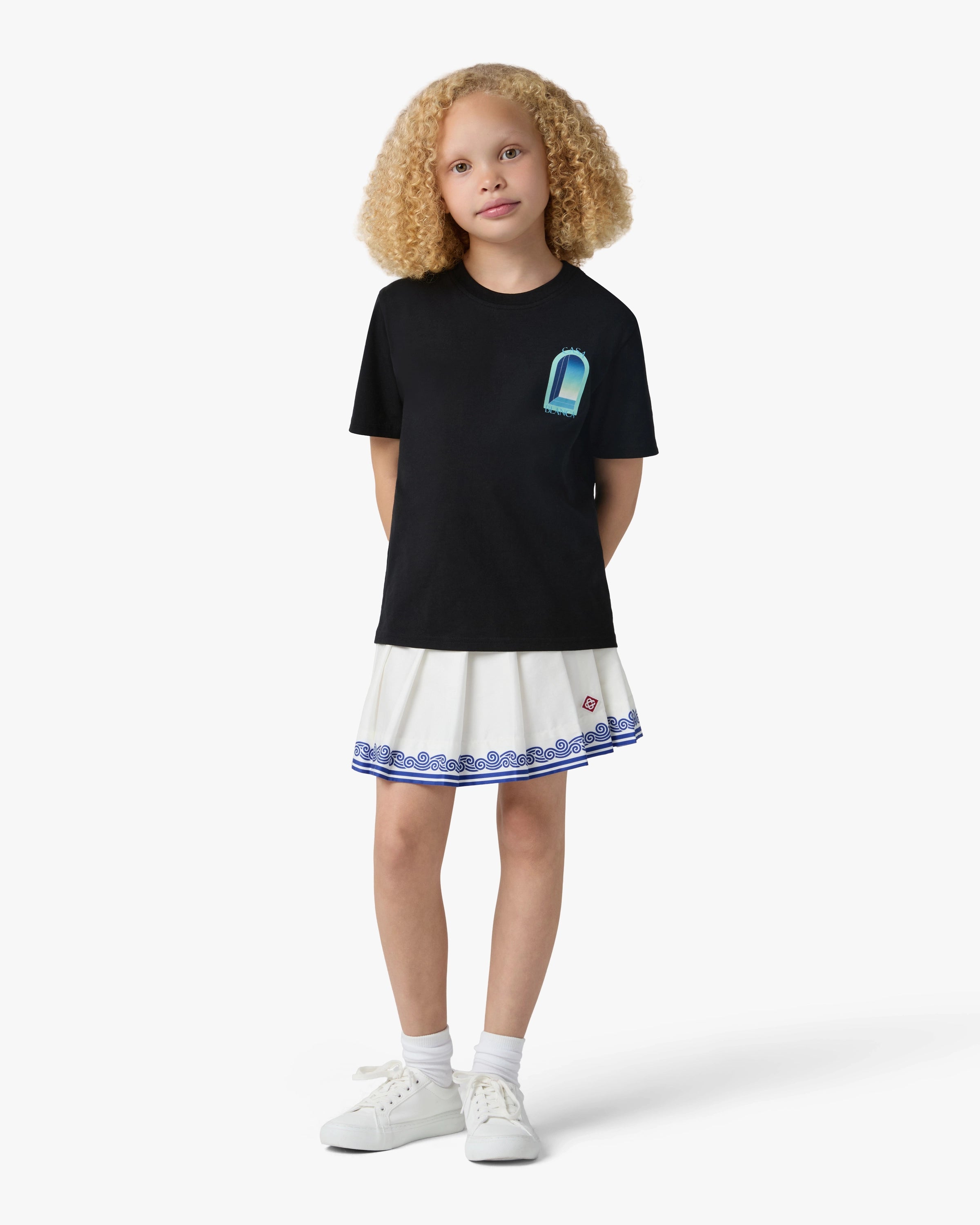 Casablanca Gradient Arch t-shirt nera bambino