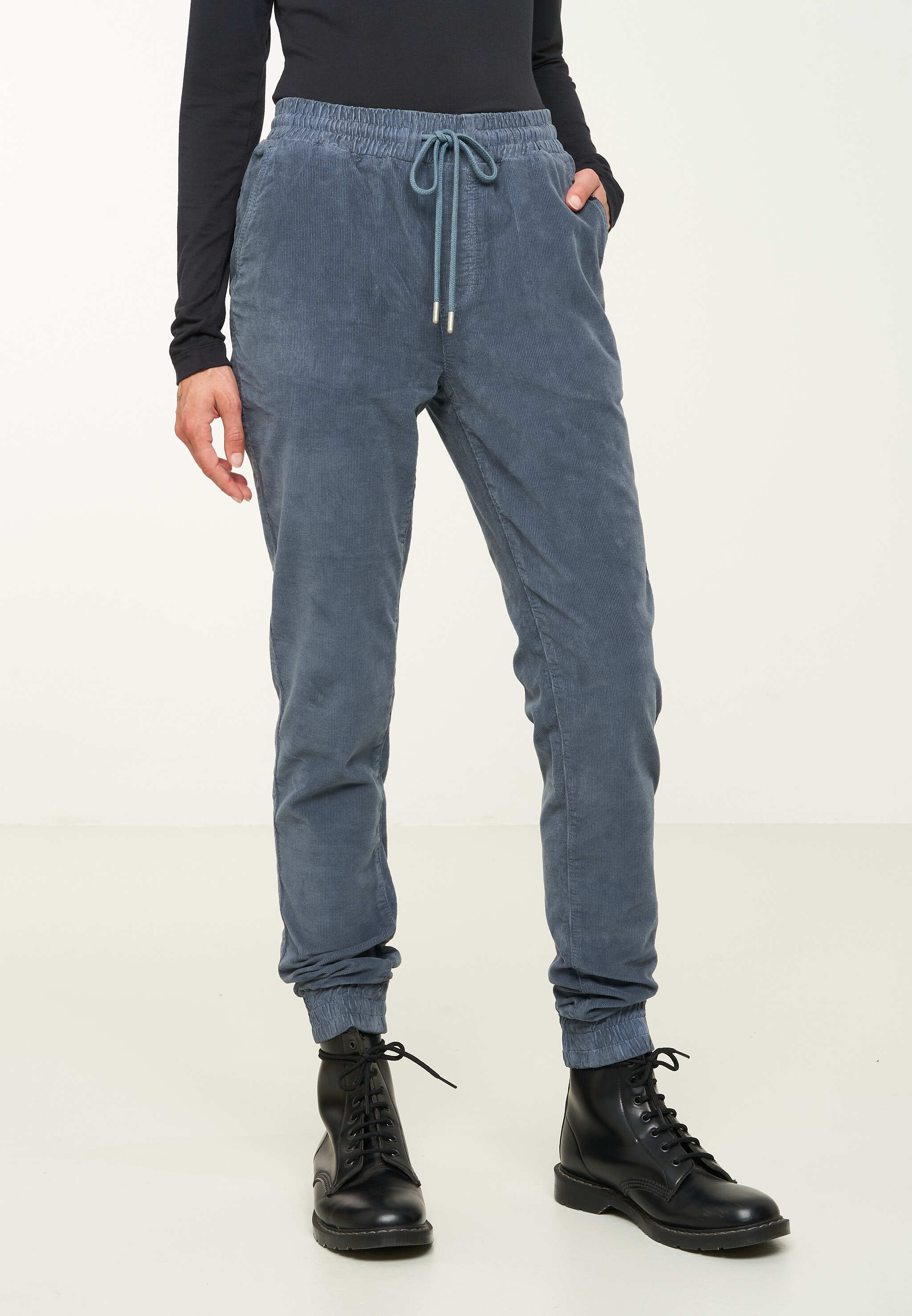 Recolution Chaiturus pantaloni chino blu cotone bio
