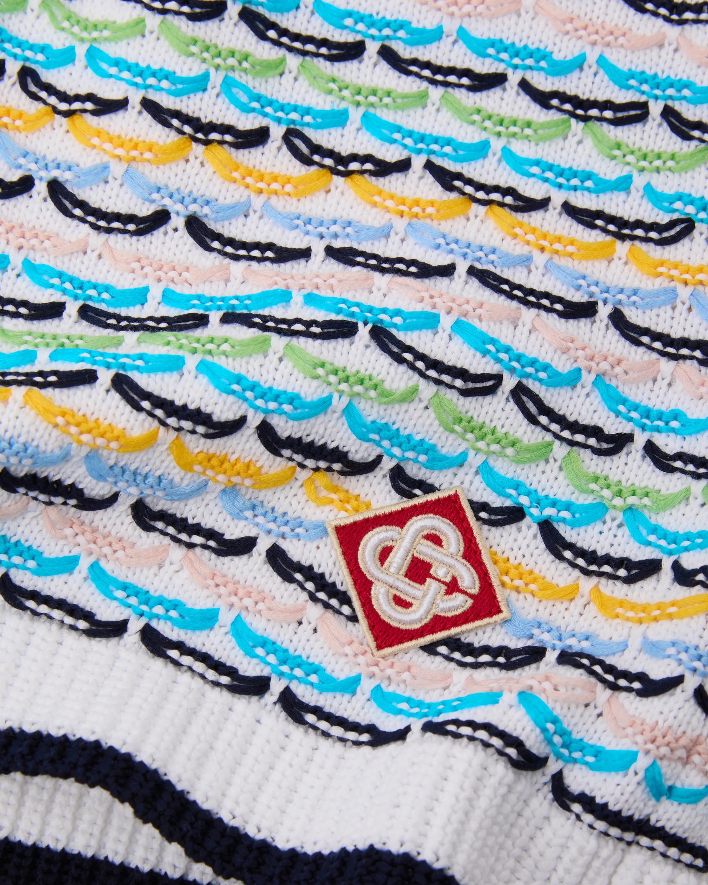 Casablanca Tuck Stitch shorts crochet multicolore