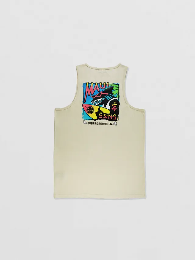 Maui and Sons Shaka and Sons canotta uomo vanilla in cotone