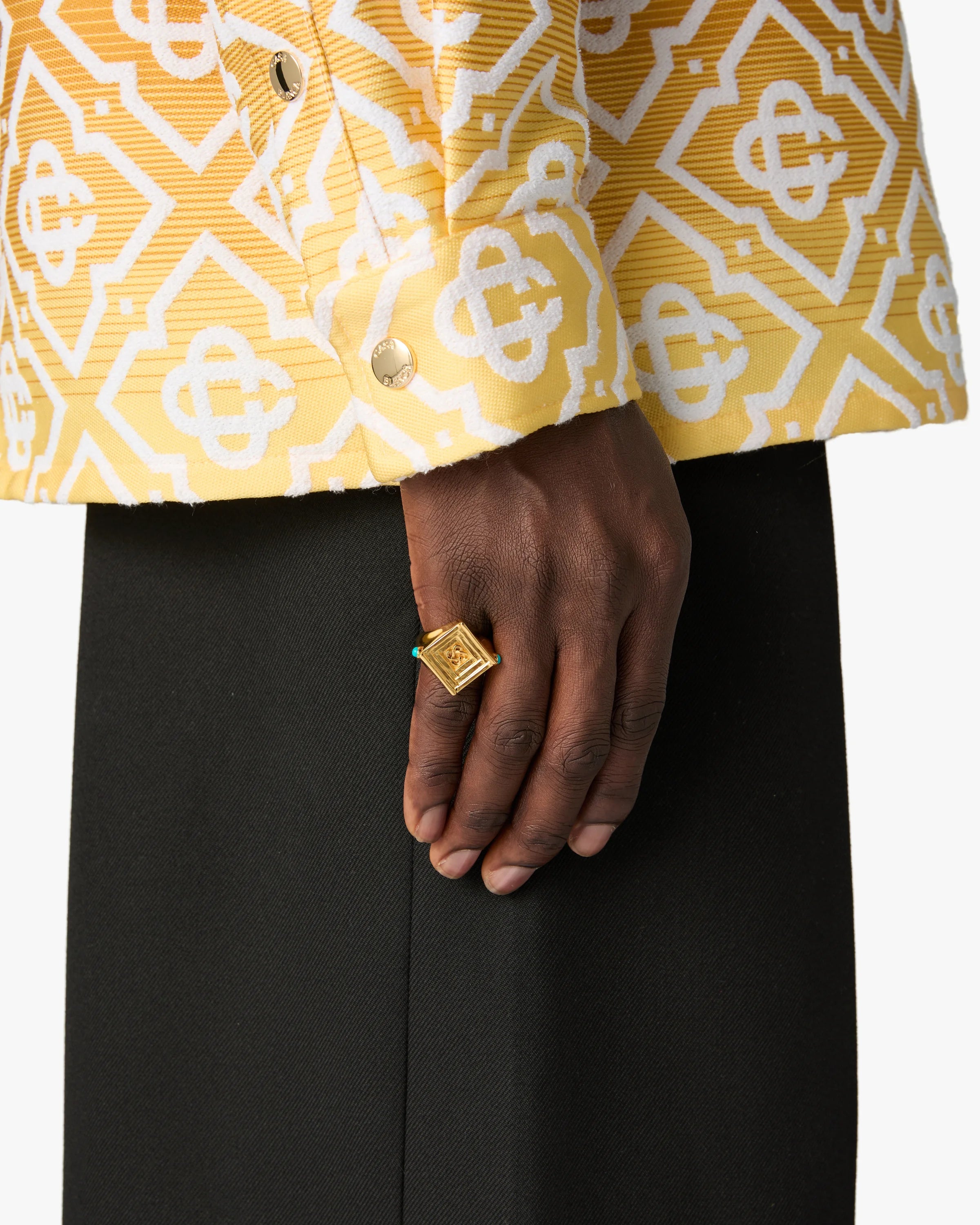 Casablanca Wrapped anello oro verde turchese