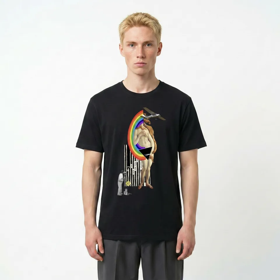 Seetees Botticelli T-shirt stampa storia vestibilità comoda