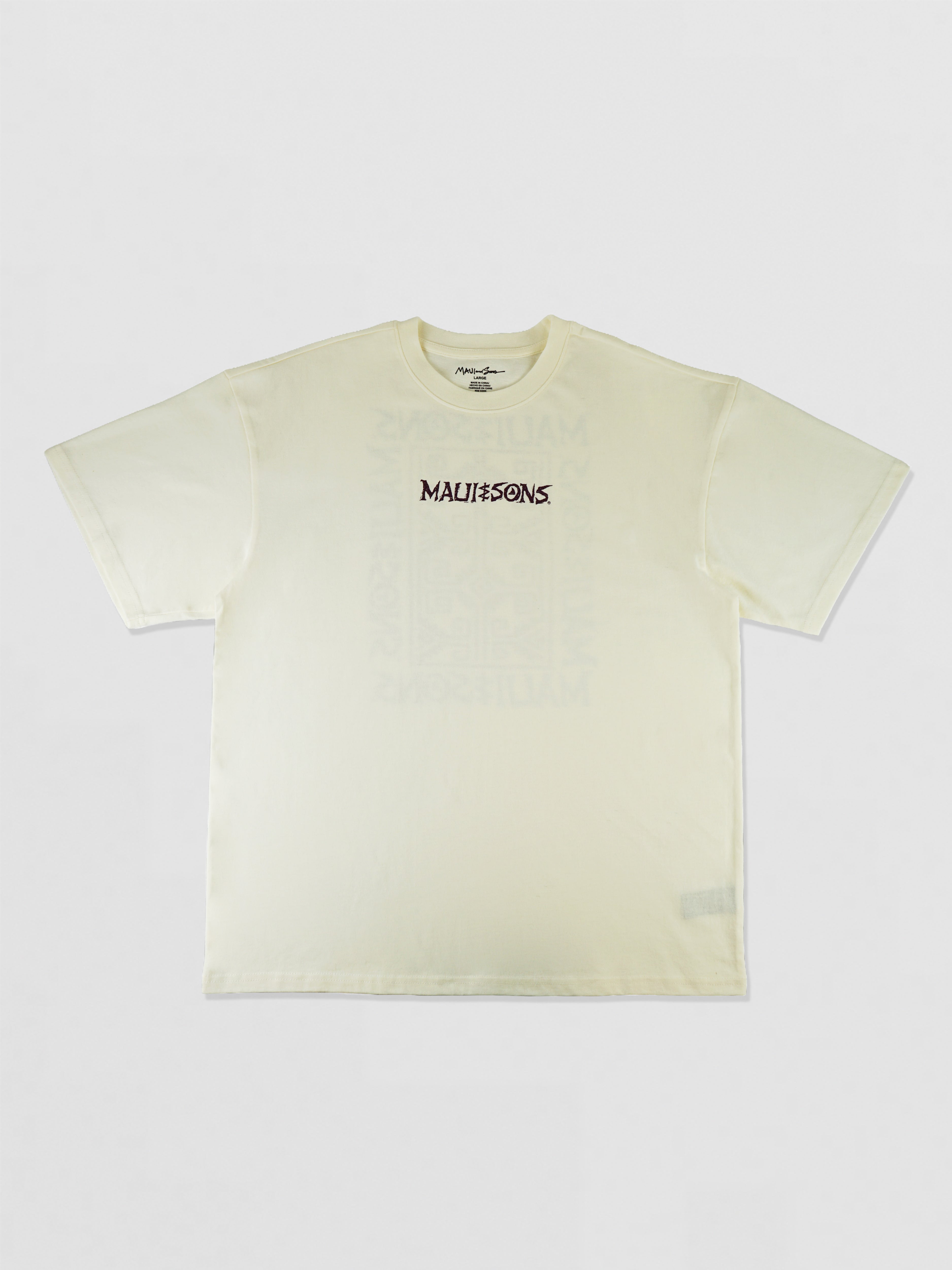 Maui and Sons Skybound maglietta grafica panna poliestere