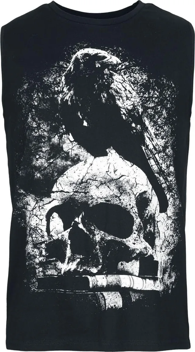 Gothicana by EMP Canotta Nera Scollo Rotondo Uomo