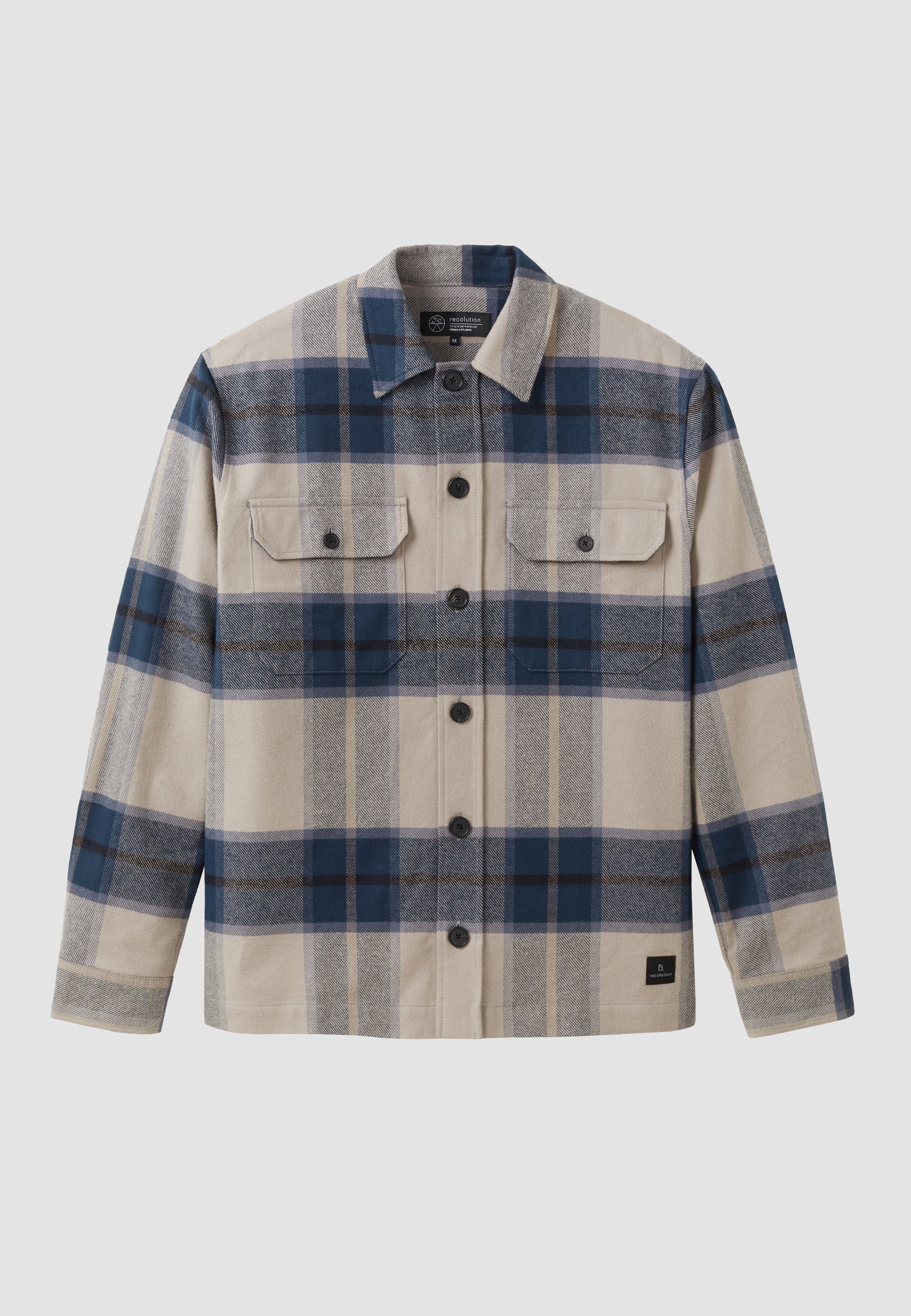 Recolution Mesquite Check camicia navy cotone bio