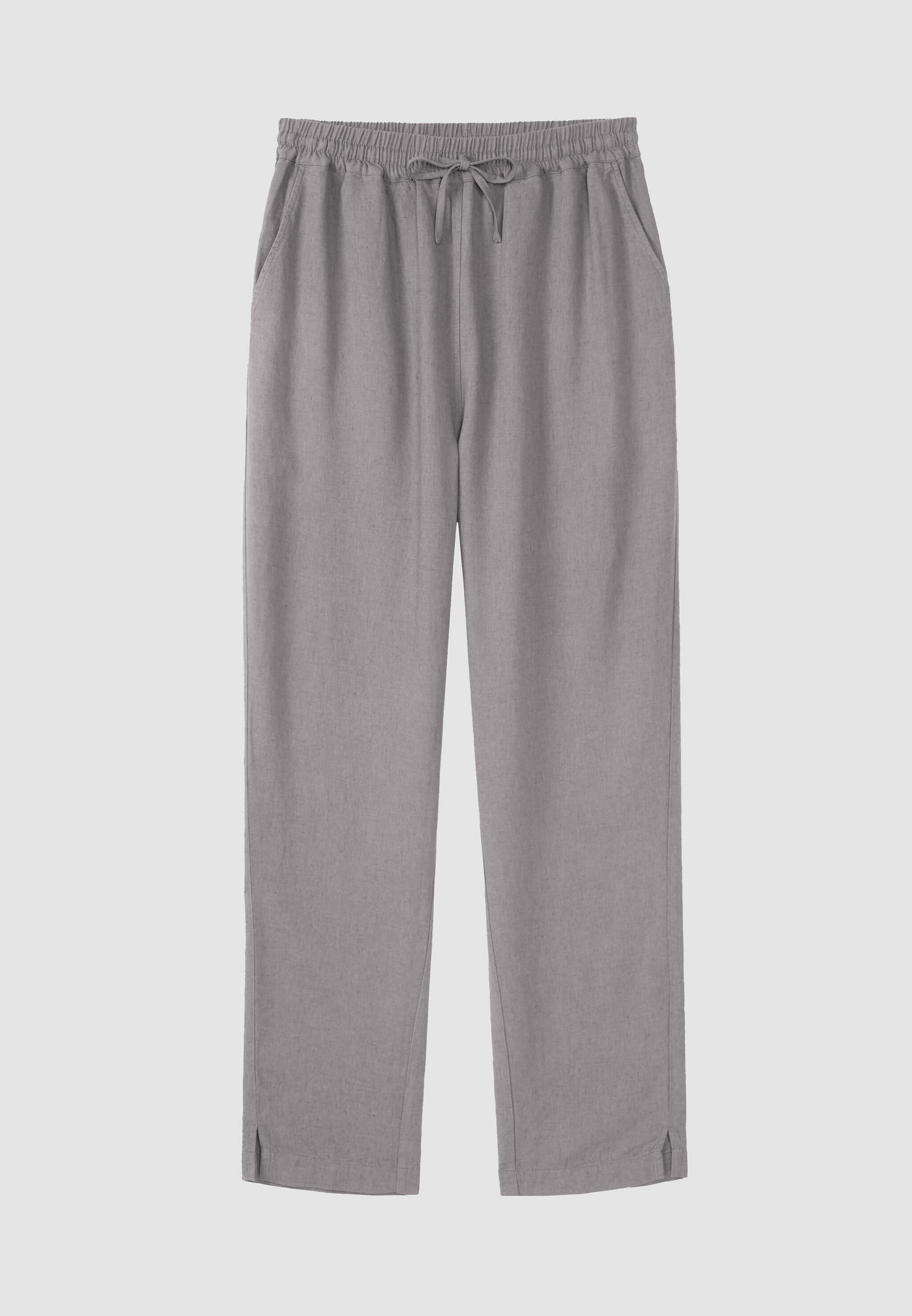 Recolution Moonflower pantaloni donna greige lino