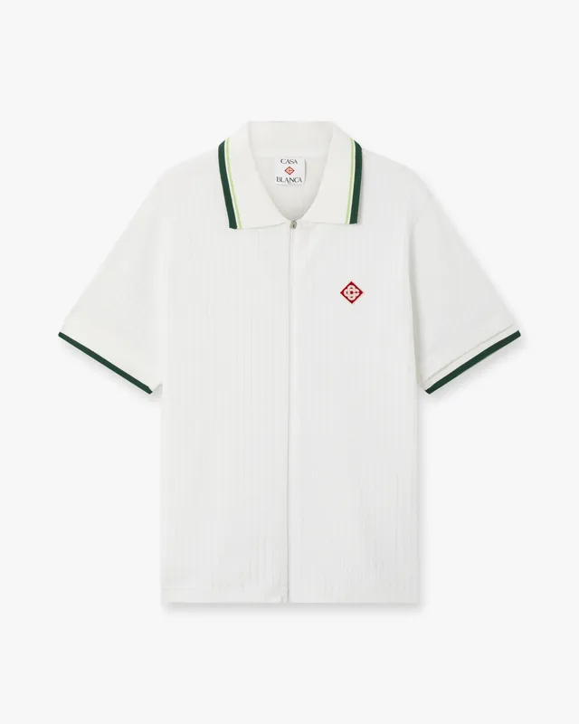 Casablanca Tennis Club camicia uomo ciniglia bianca M