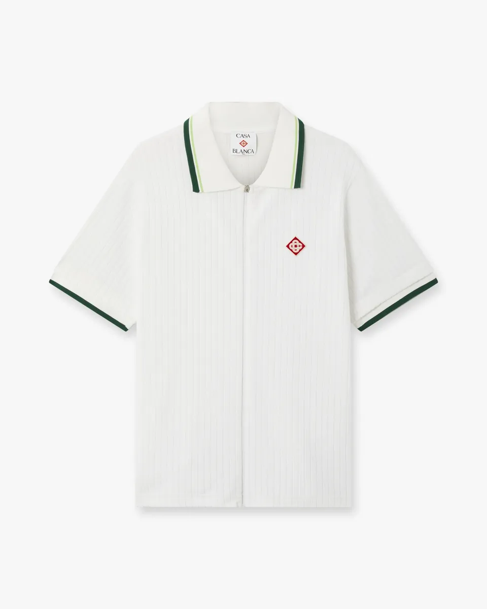 Casablanca Tennis Club camicia uomo ciniglia bianca M