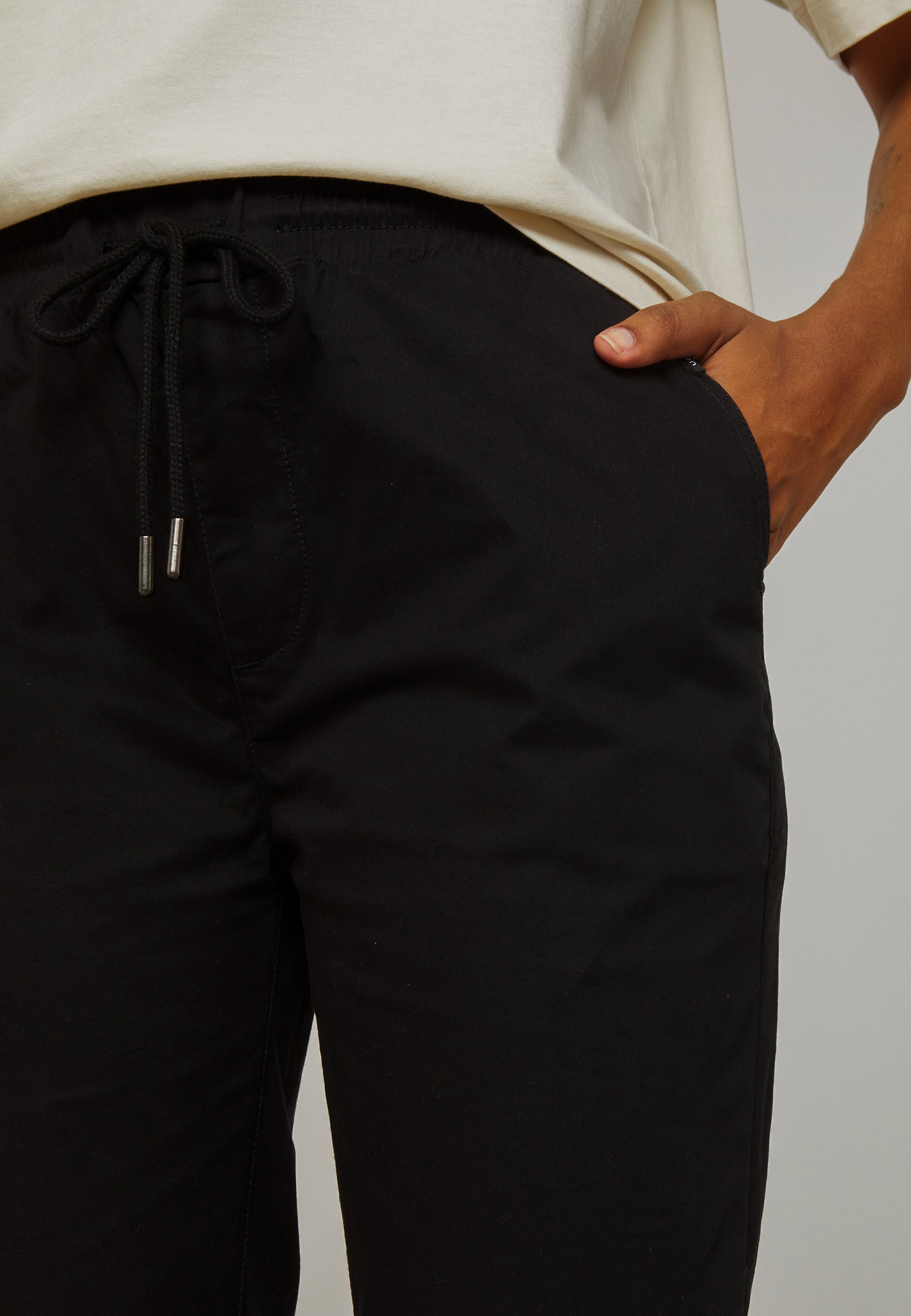 Recolution Calathea pantaloni chino neri cotone bio