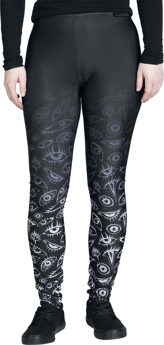 Gothicana by EMP The Void leggings donna neri gotici