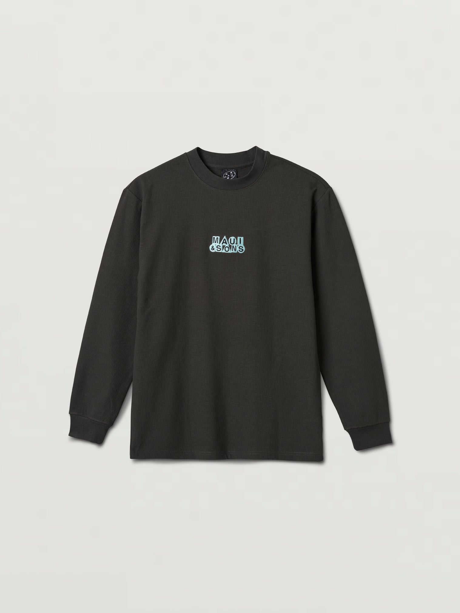 Maui and Sons Pure Maui maglia manica lunga nera waffle