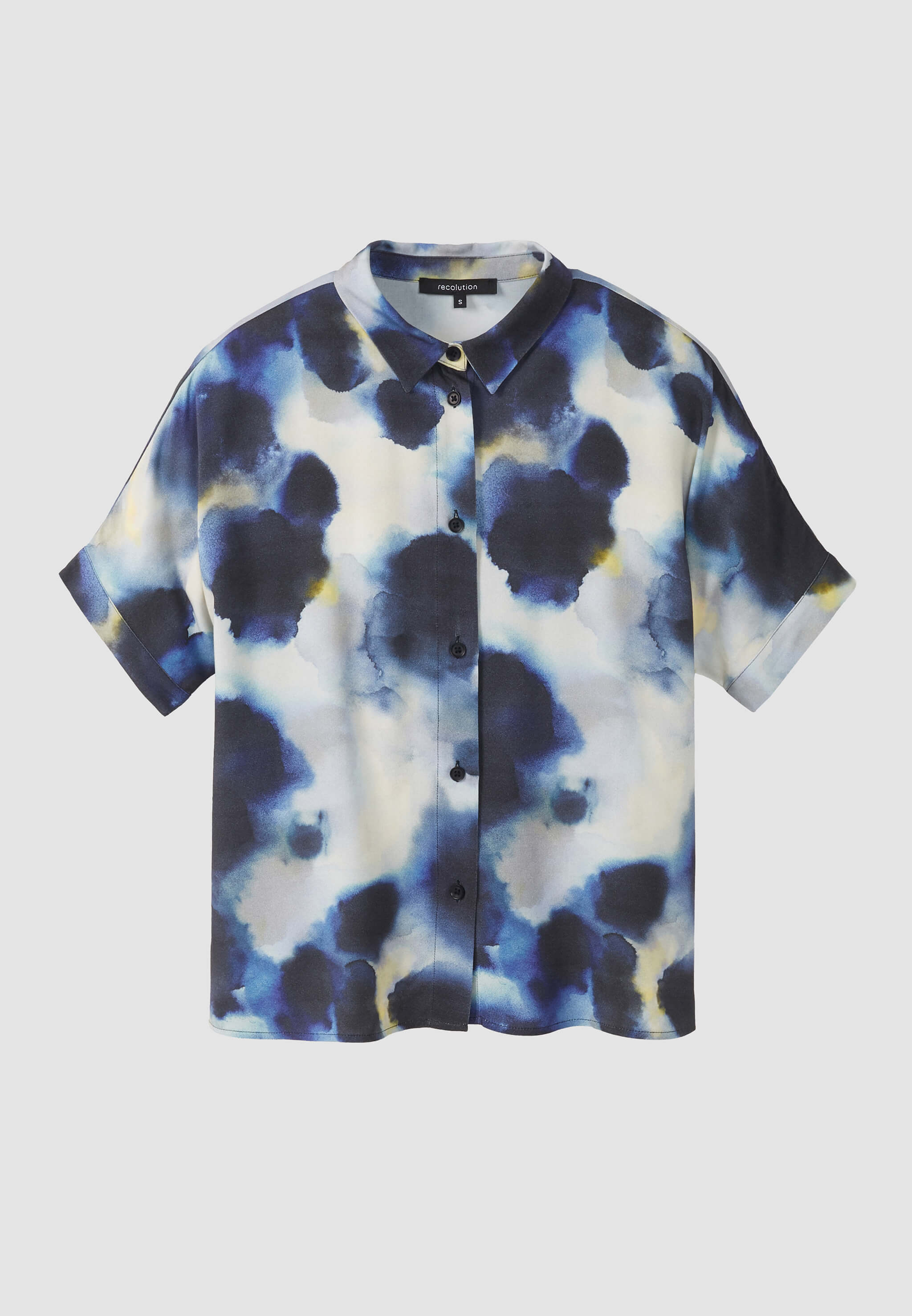 Recolution Lotus Waterdrop blusa donna blu viscosa