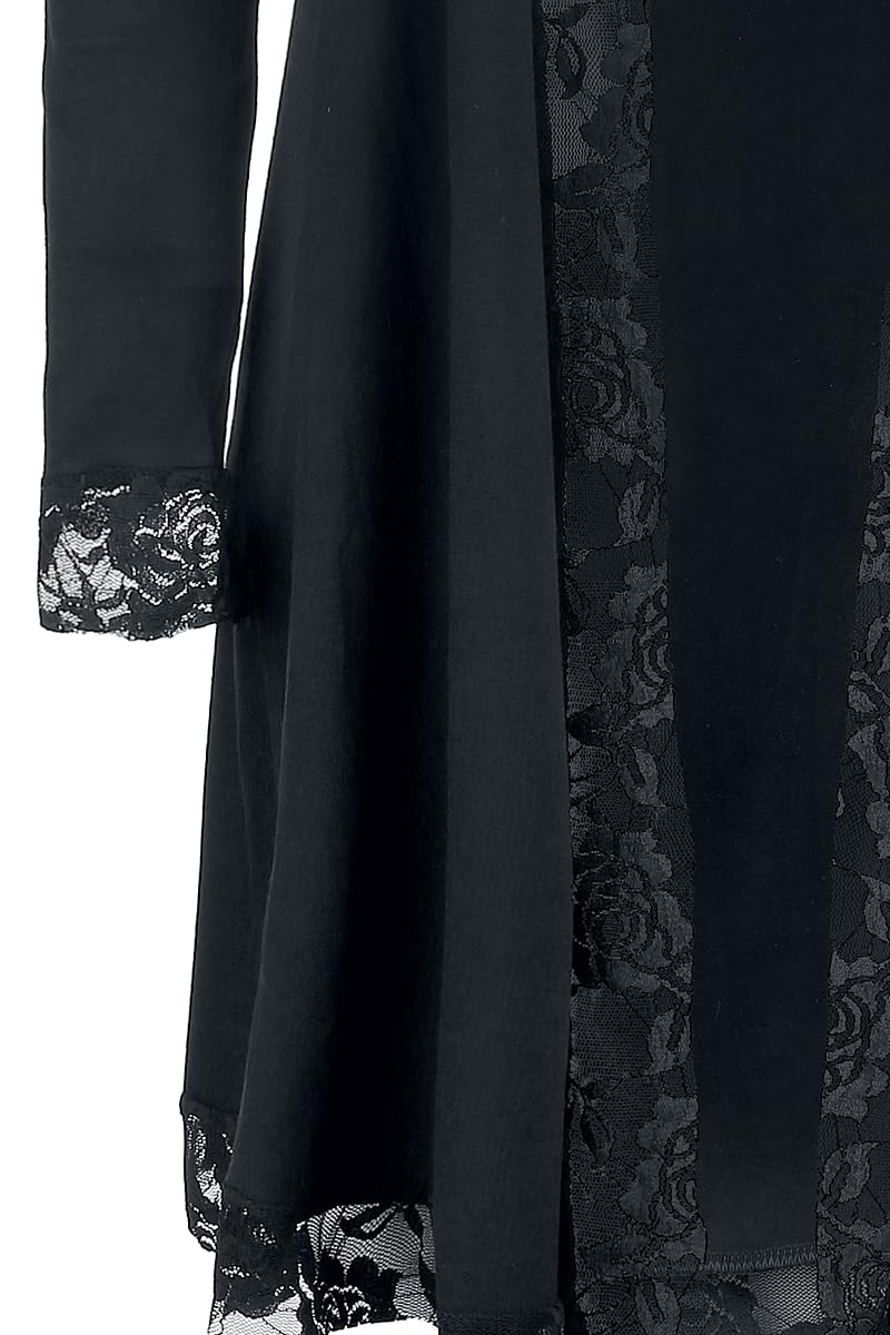 Gothicana by EMP cardigan lungo nero pizzo M
