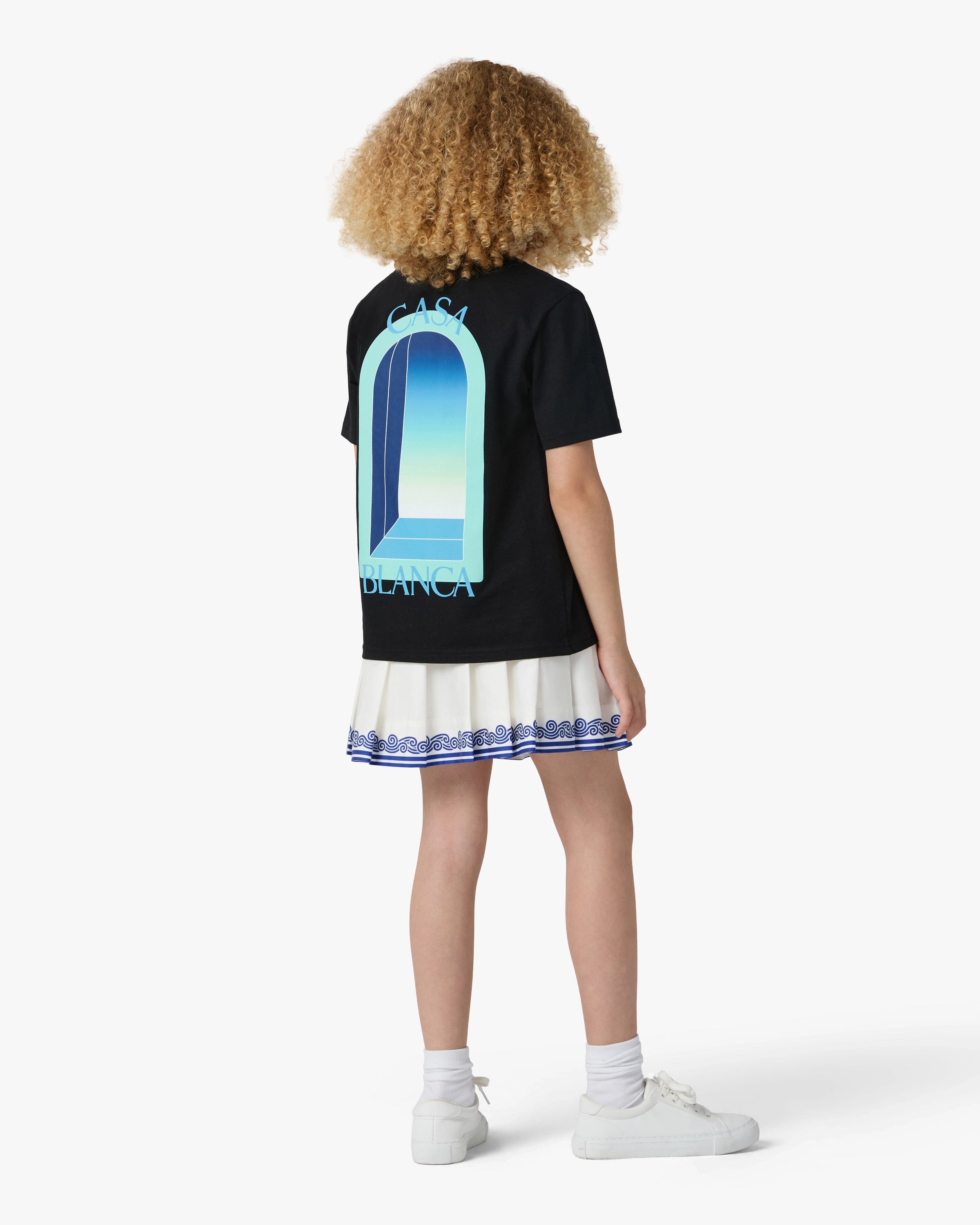 Casablanca Gradient Arch t-shirt nera bambino