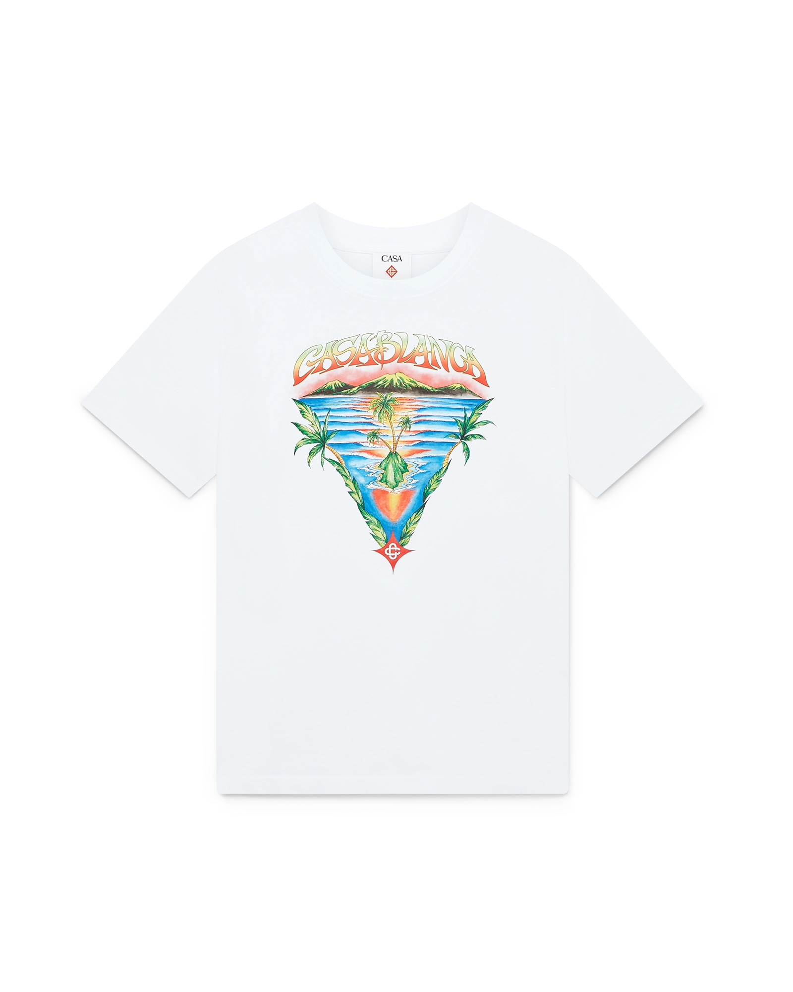 Casablanca Innocence Triangle Short Sleeve T-Shirt t-shirt bianca