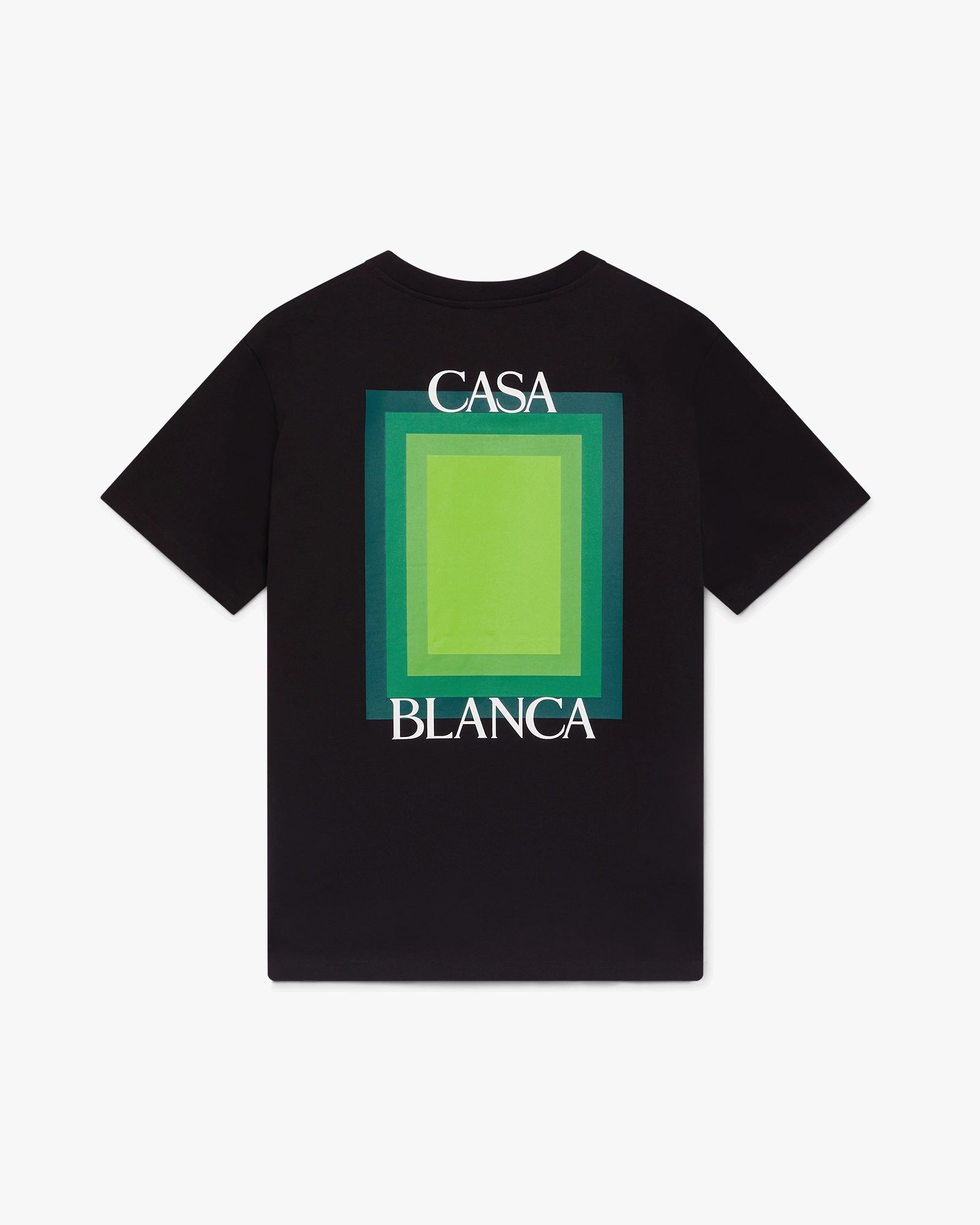 Casablanca Square Logo t-shirt nera maniche corte cotone