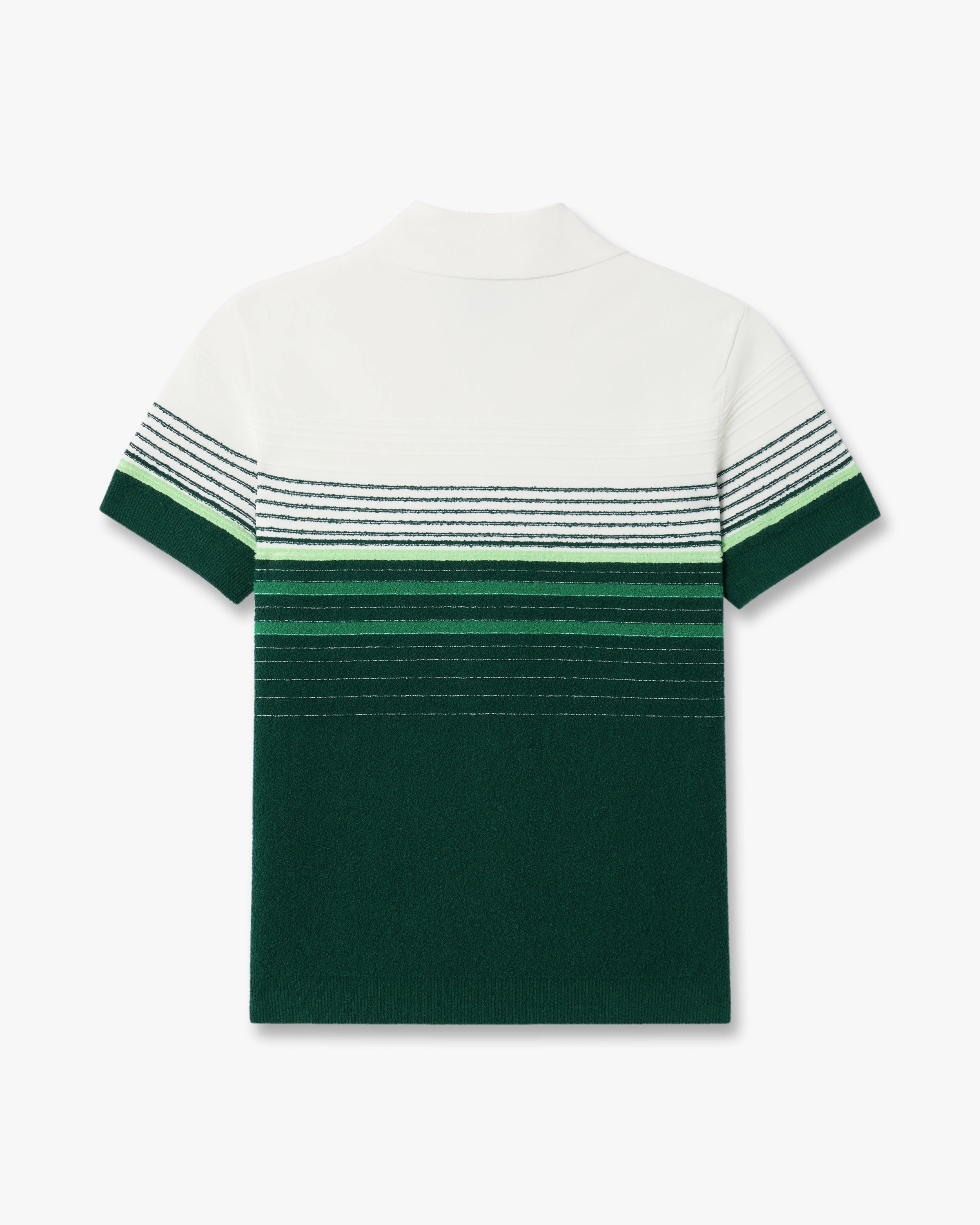 Casablanca Boucle Stripe polo verde bianca in cotone