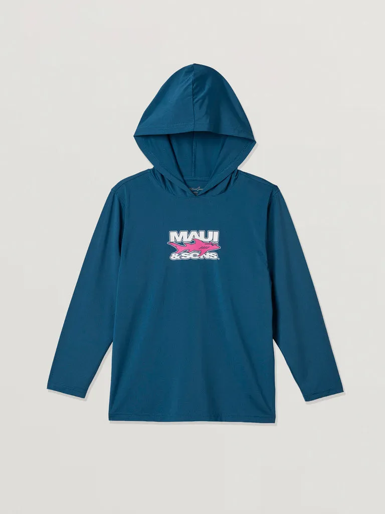 Maui and Sons Fish Out of Water maglia sole bambino blu UPF 50+