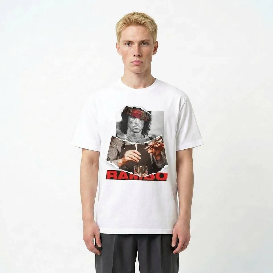 Seetees Rambo T-shirt uomo cotone cinema