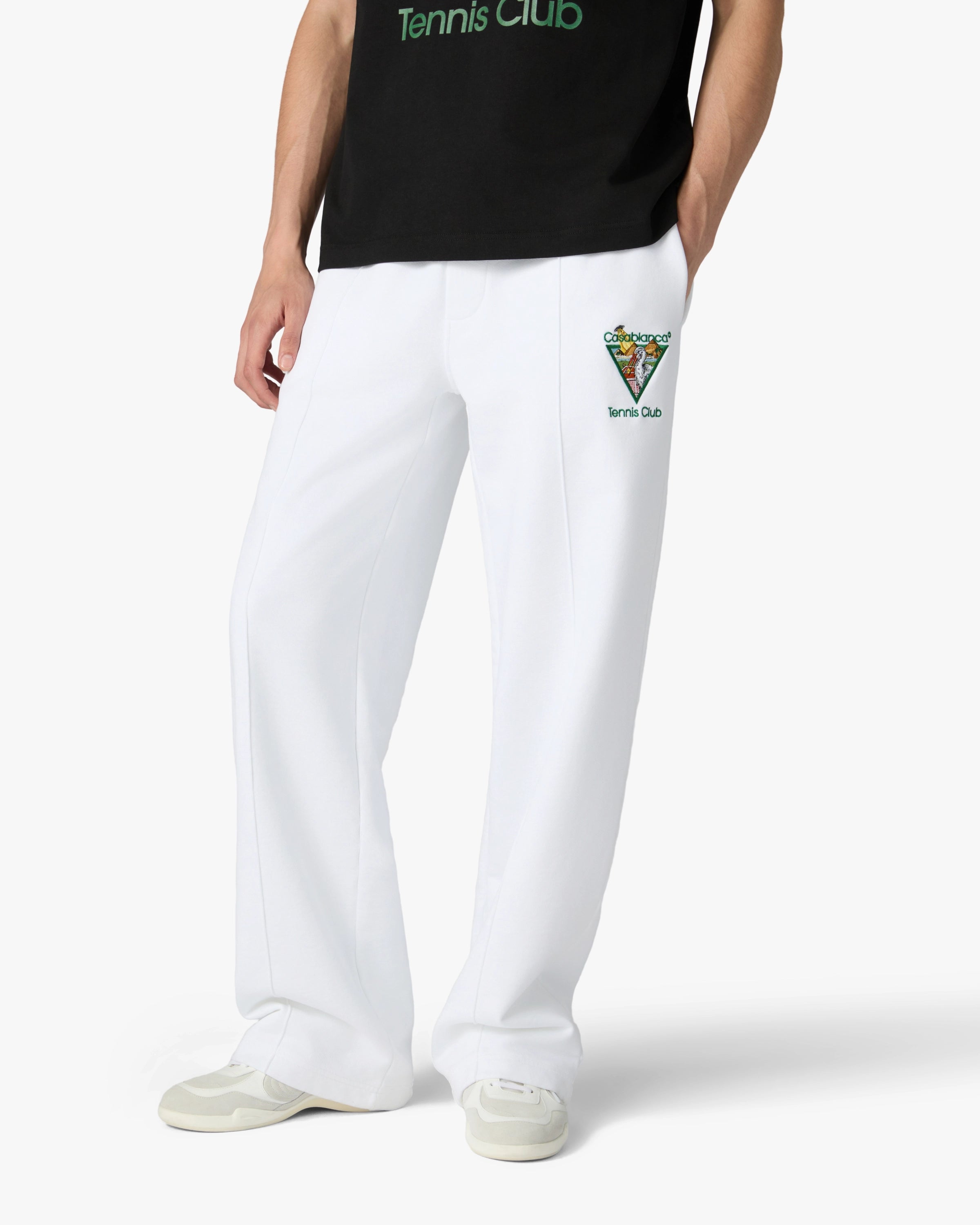 Casablanca Tennis Club pantaloni tuta bianchi