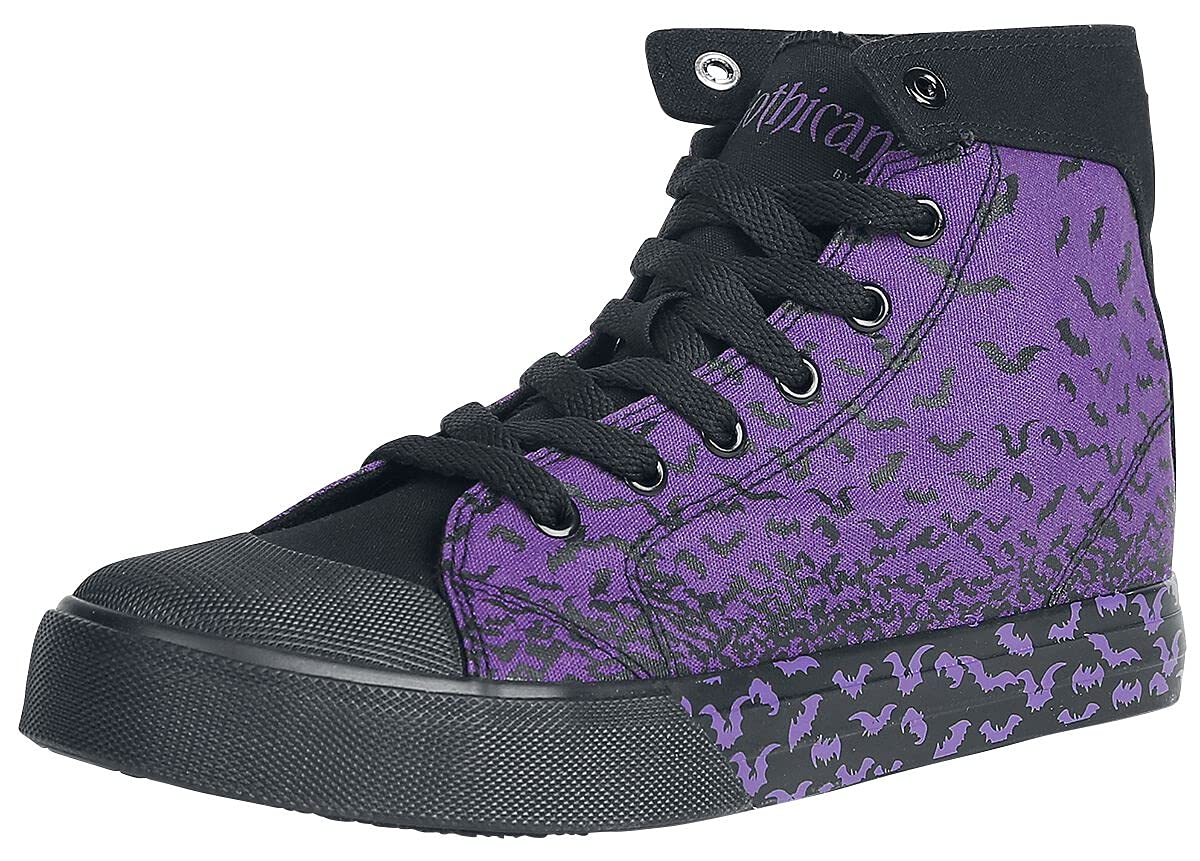 Gothicana by EMP sneakers viola nere stampa gothic