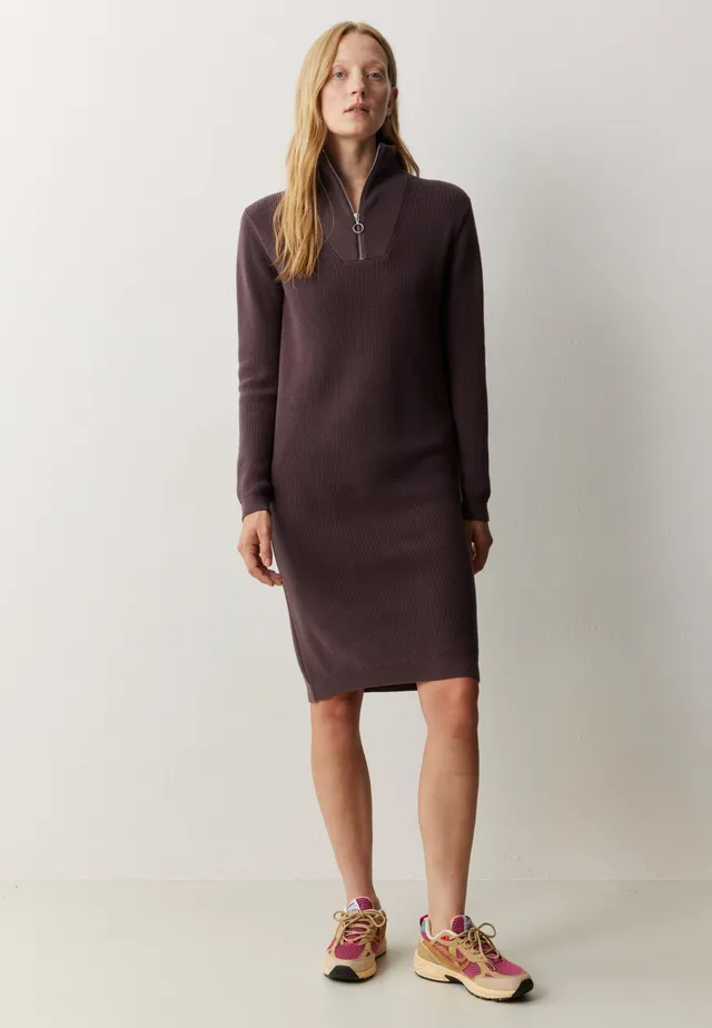 Recolution Stellera abito in maglia viola cotone bio