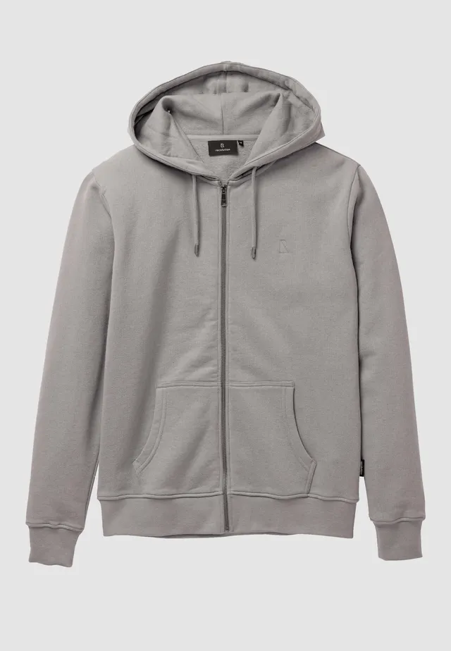 Recolution Birch felpa con zip greige cotone bio