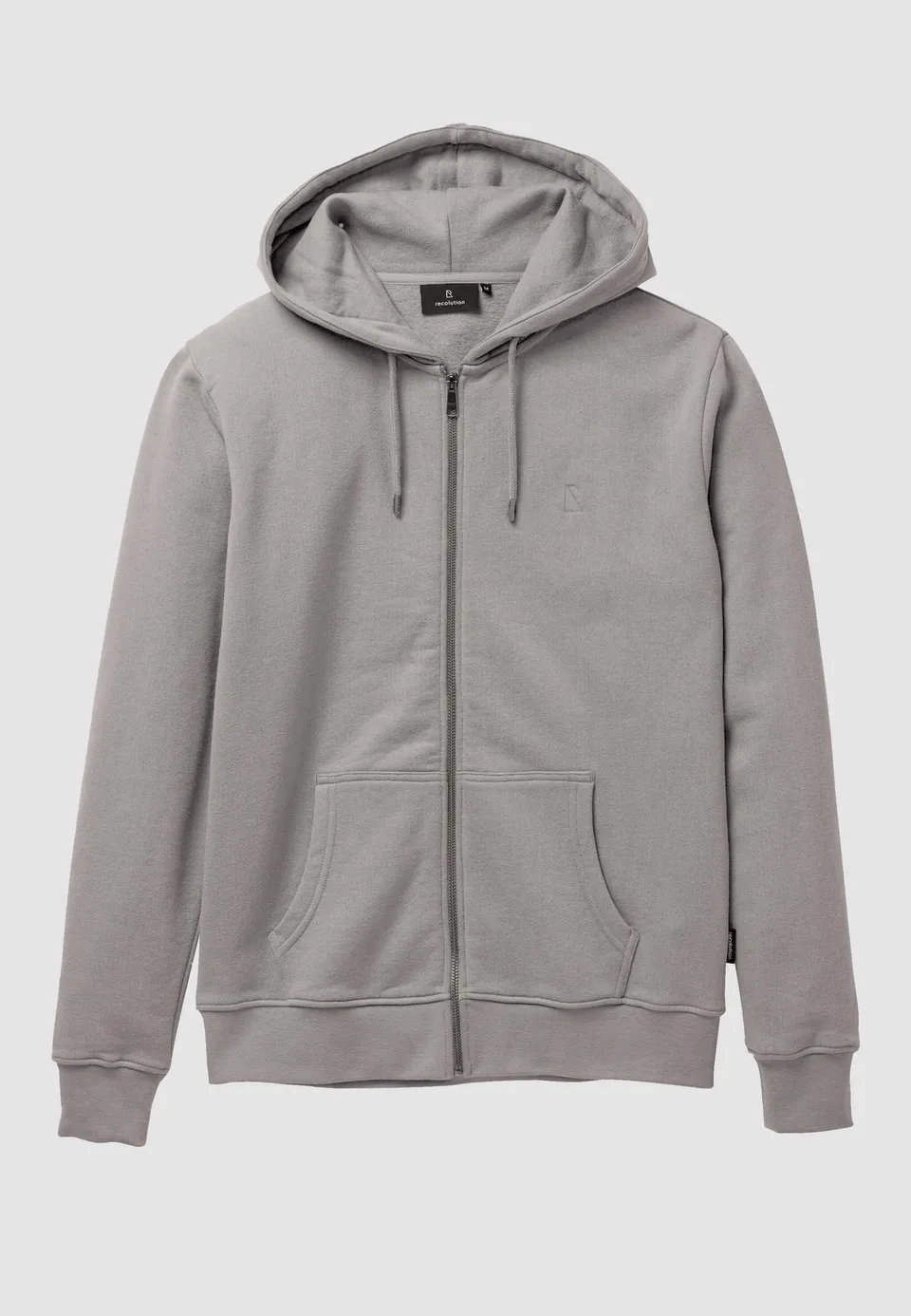 Recolution Birch felpa con zip greige cotone bio