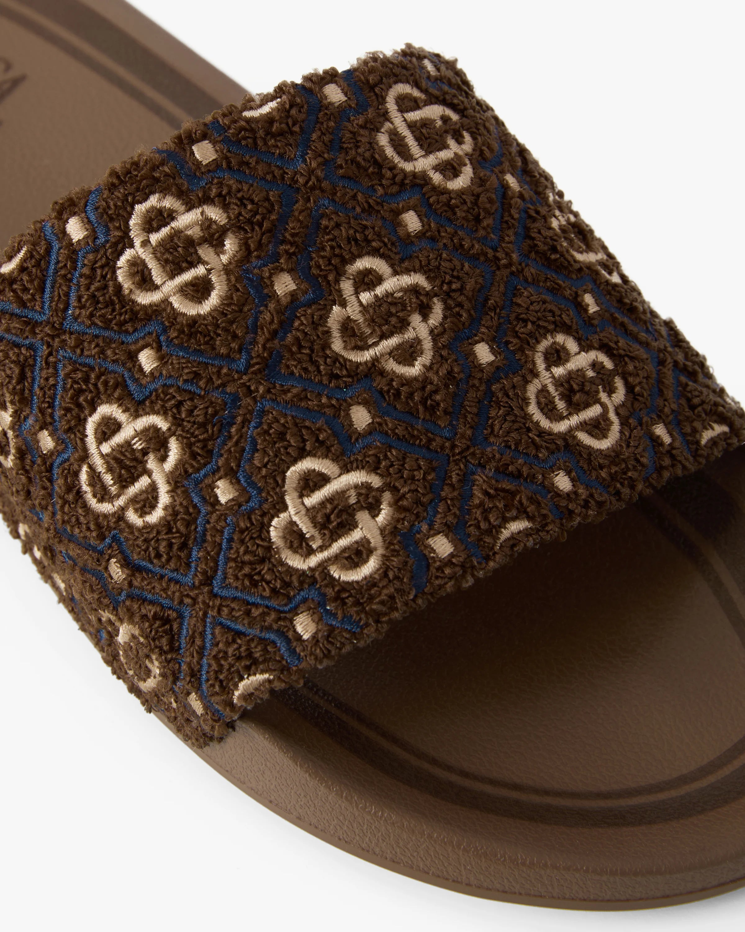 Casablanca Monogram Pool Slides ciabatte marrone monogramma