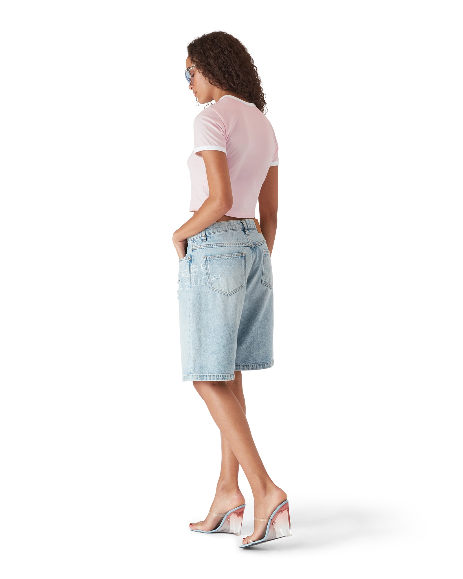 Casablanca Innocence Triangle t-shirt rosa slim