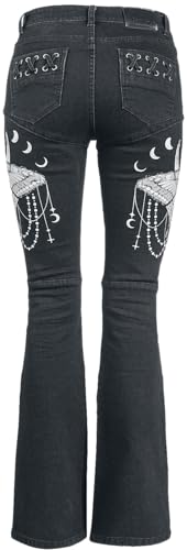 Gothicana by EMP Jeans Neri Allacciati 30W/32L Gotici