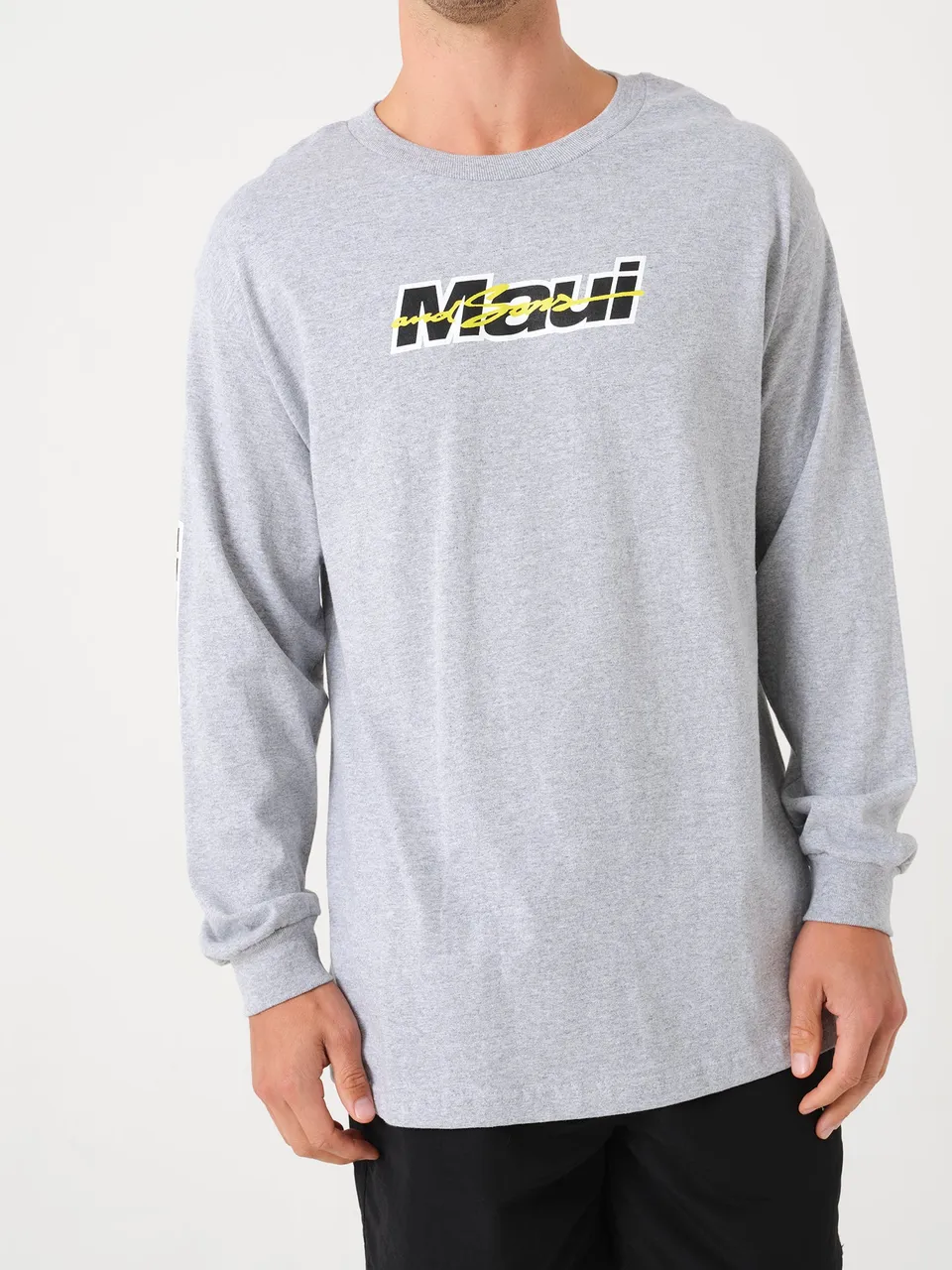Maui and Sons Speed maglia maniche lunghe grigio sport cotone