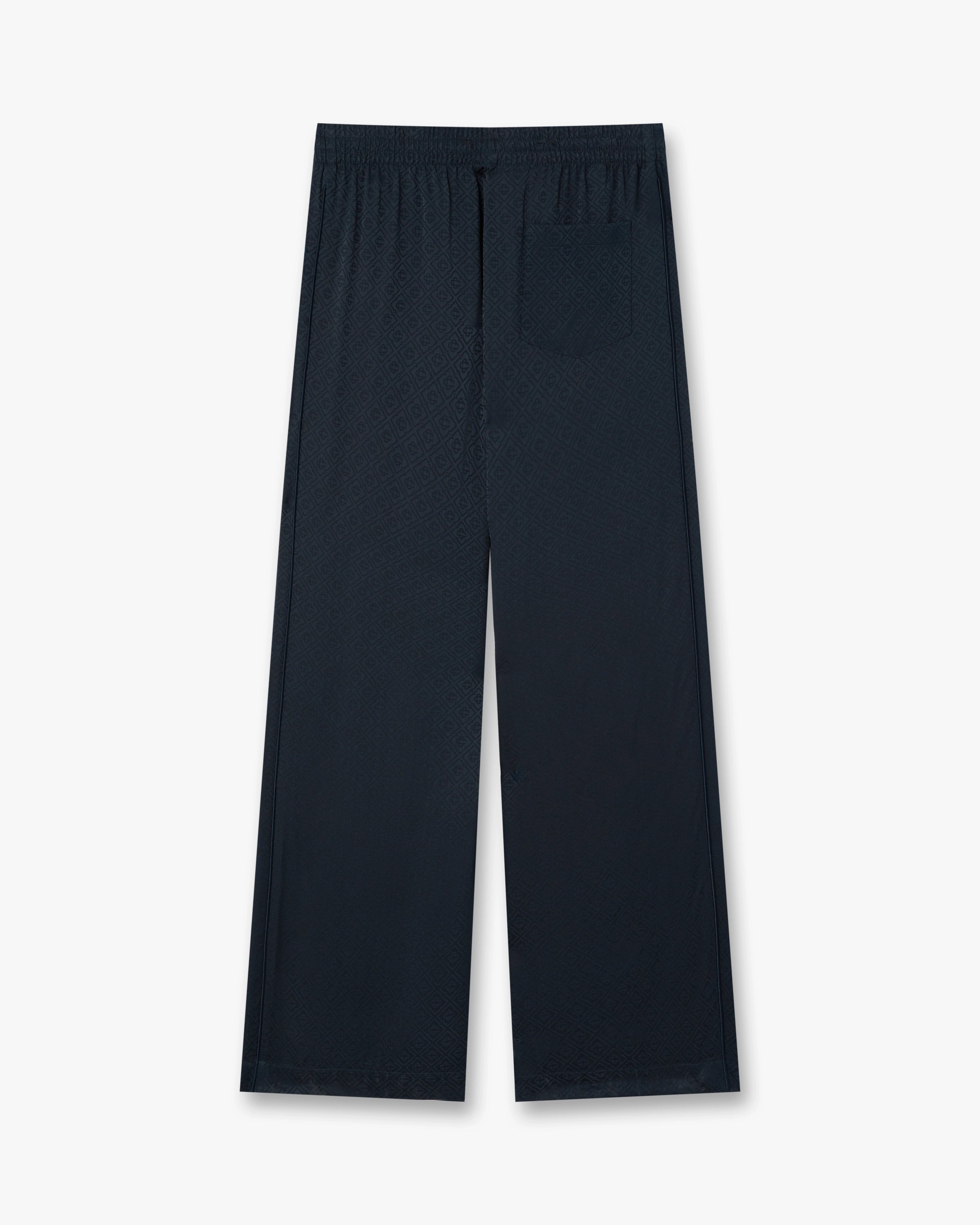 Casablanca Monogram pantaloni tuta viscosa navy