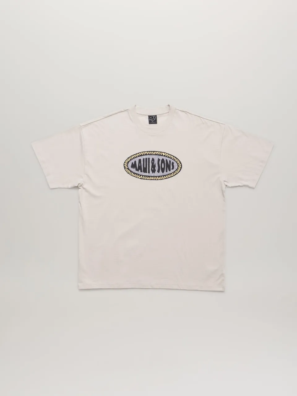 Maui and Sons Madras maglietta cemento cotone pesante