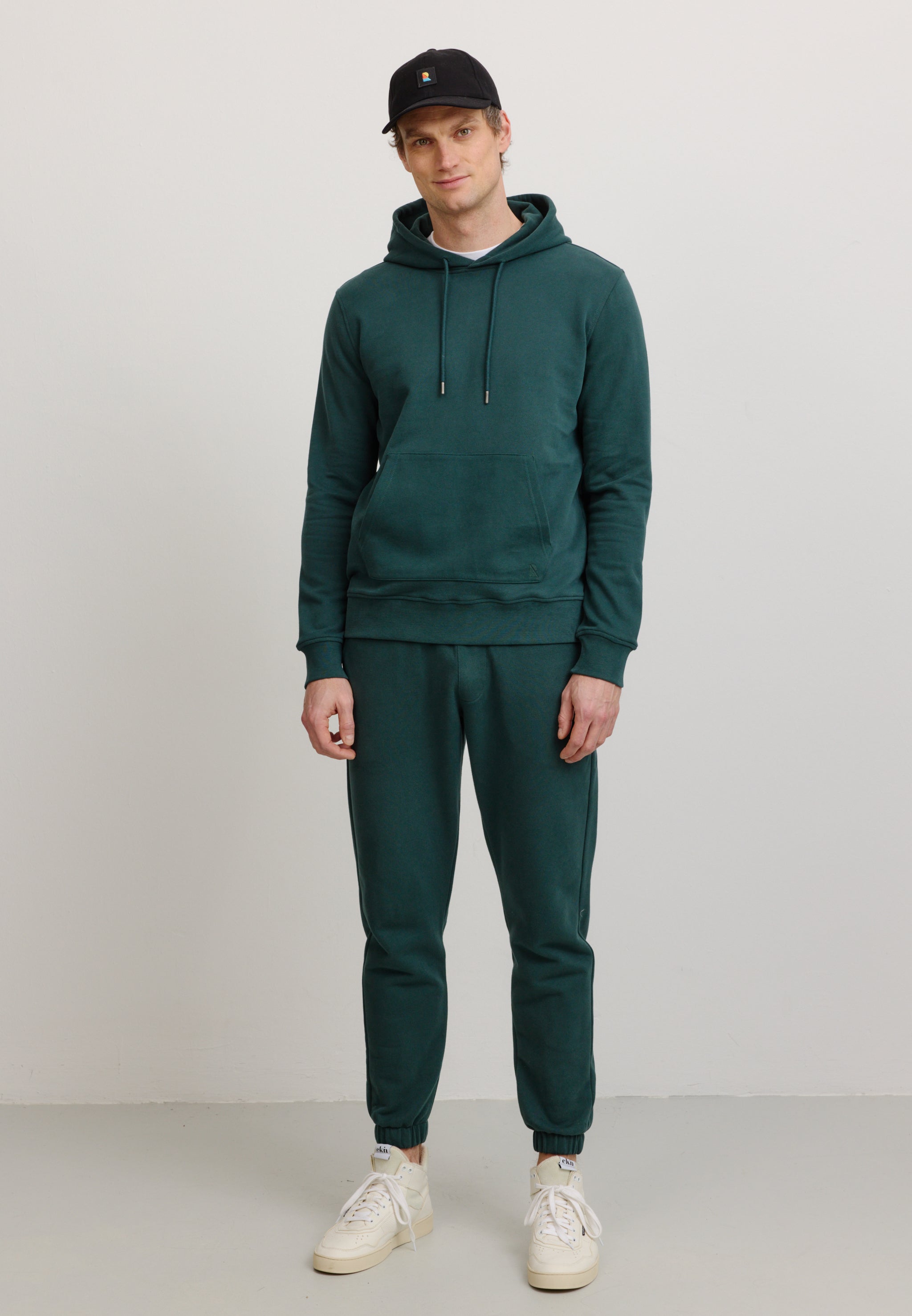 Recolution Duranta felpa hoodie verde scuro cotone bio