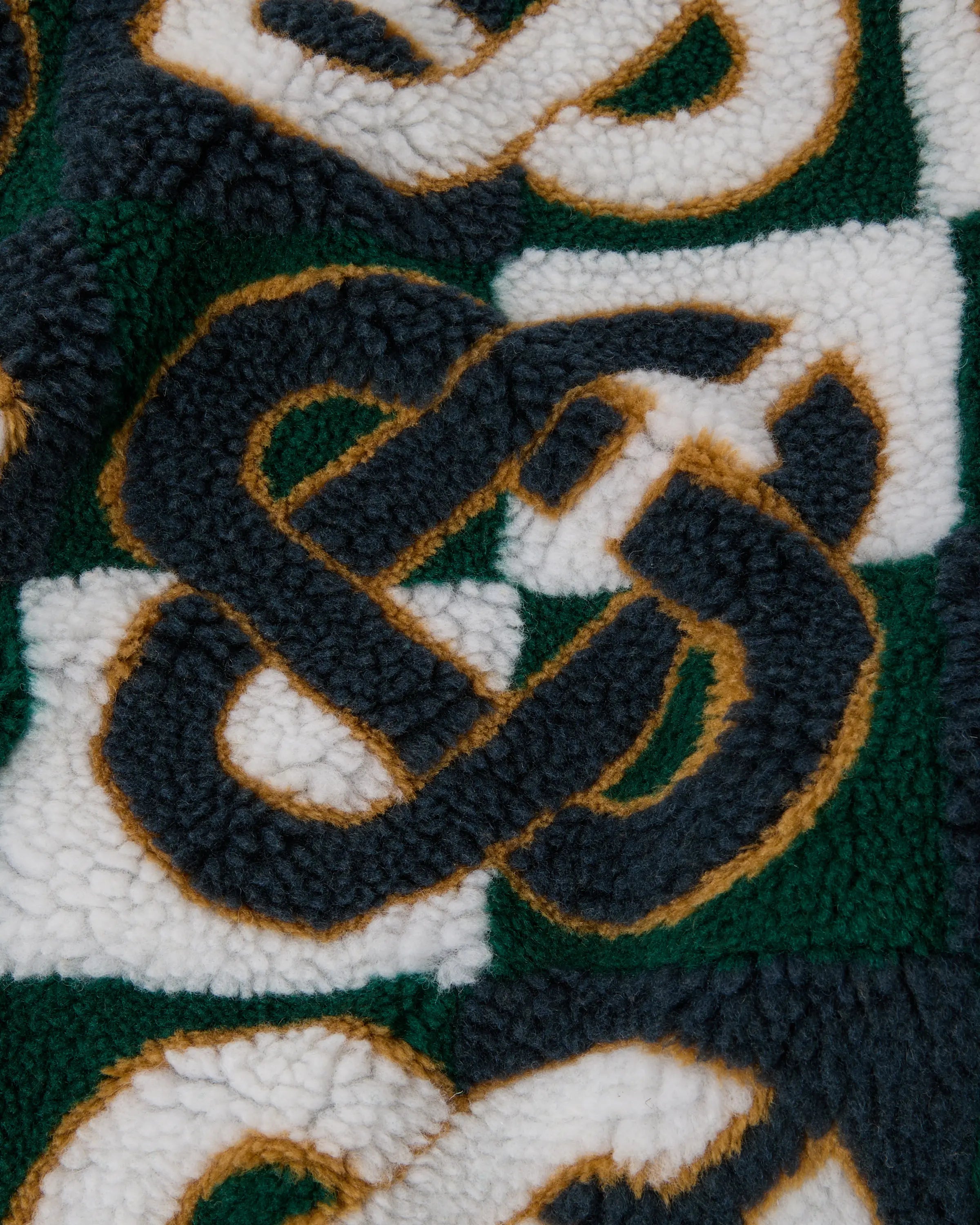 Casablanca Check Monogram giacca pile verde lana mohair