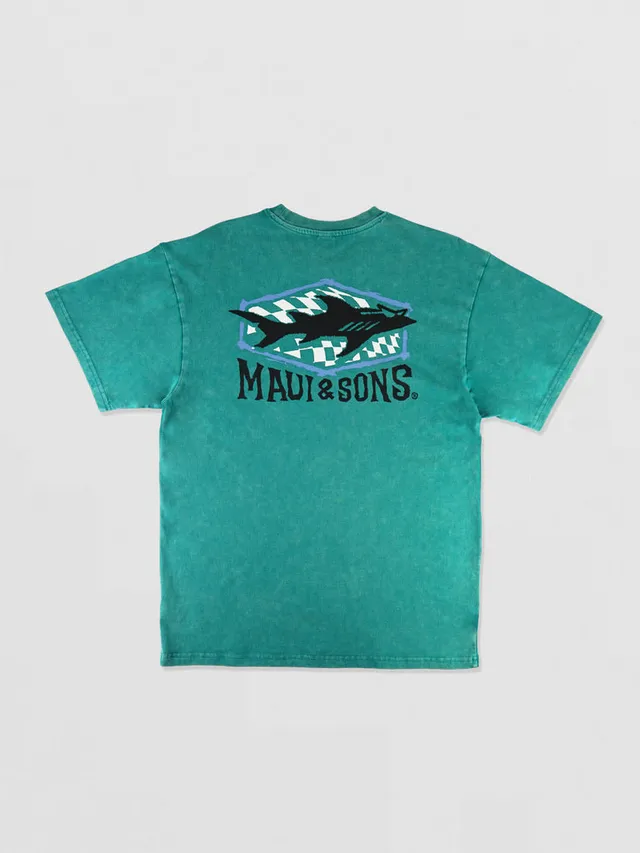 Maui and Sons Straight On t-shirt boxy verde mineral