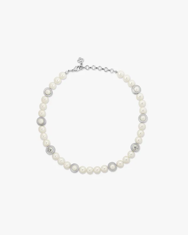 Casablanca Sci-Fi Pearl collana perle argento unisex