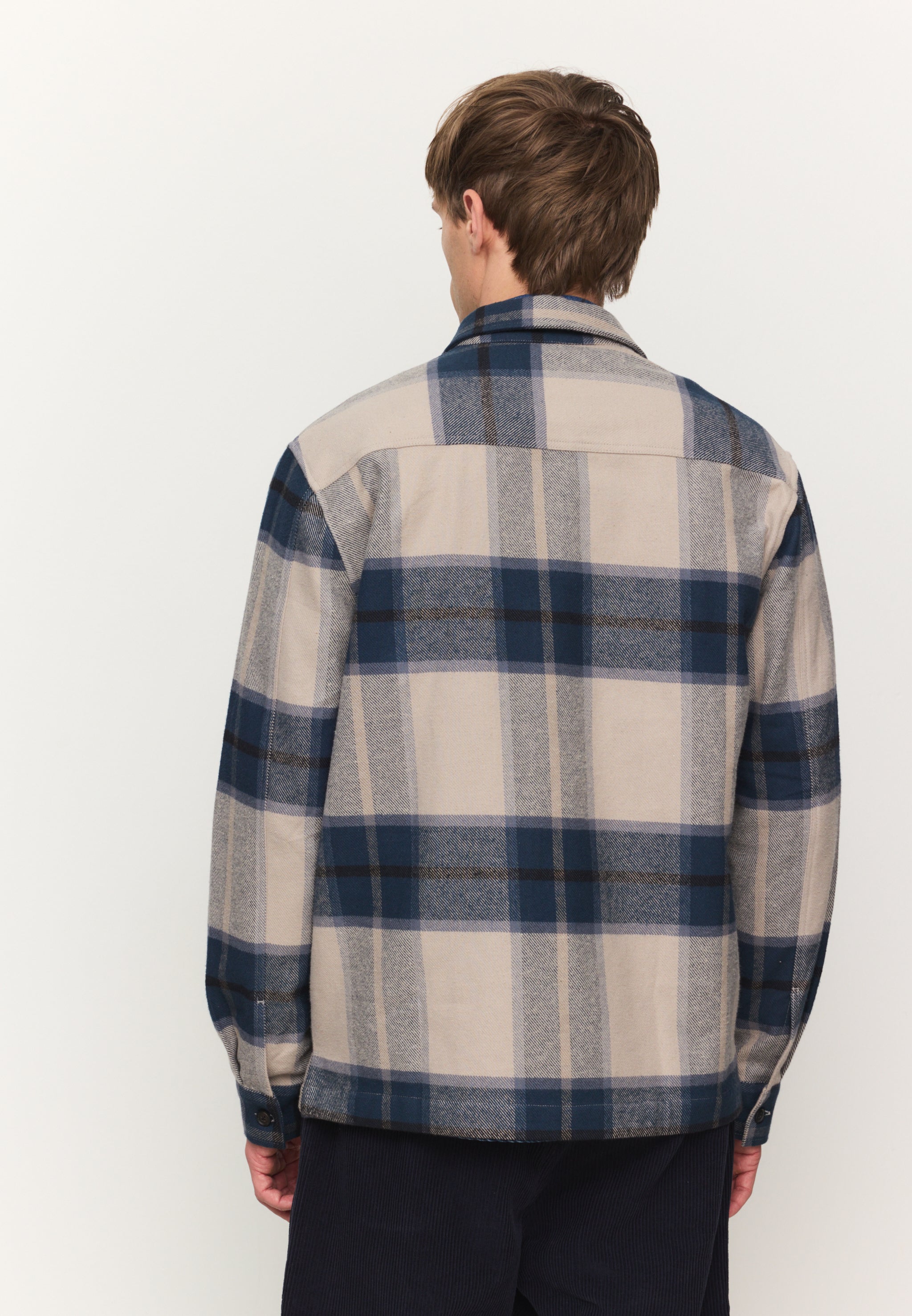 Recolution Mesquite Check camicia navy cotone bio