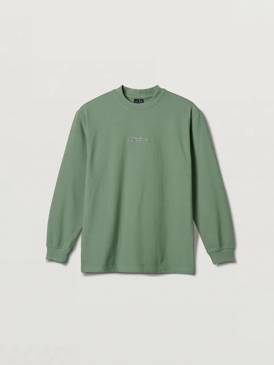 Maui and Sons Script Waffle Thermal maglia manica lunga salvia cotone