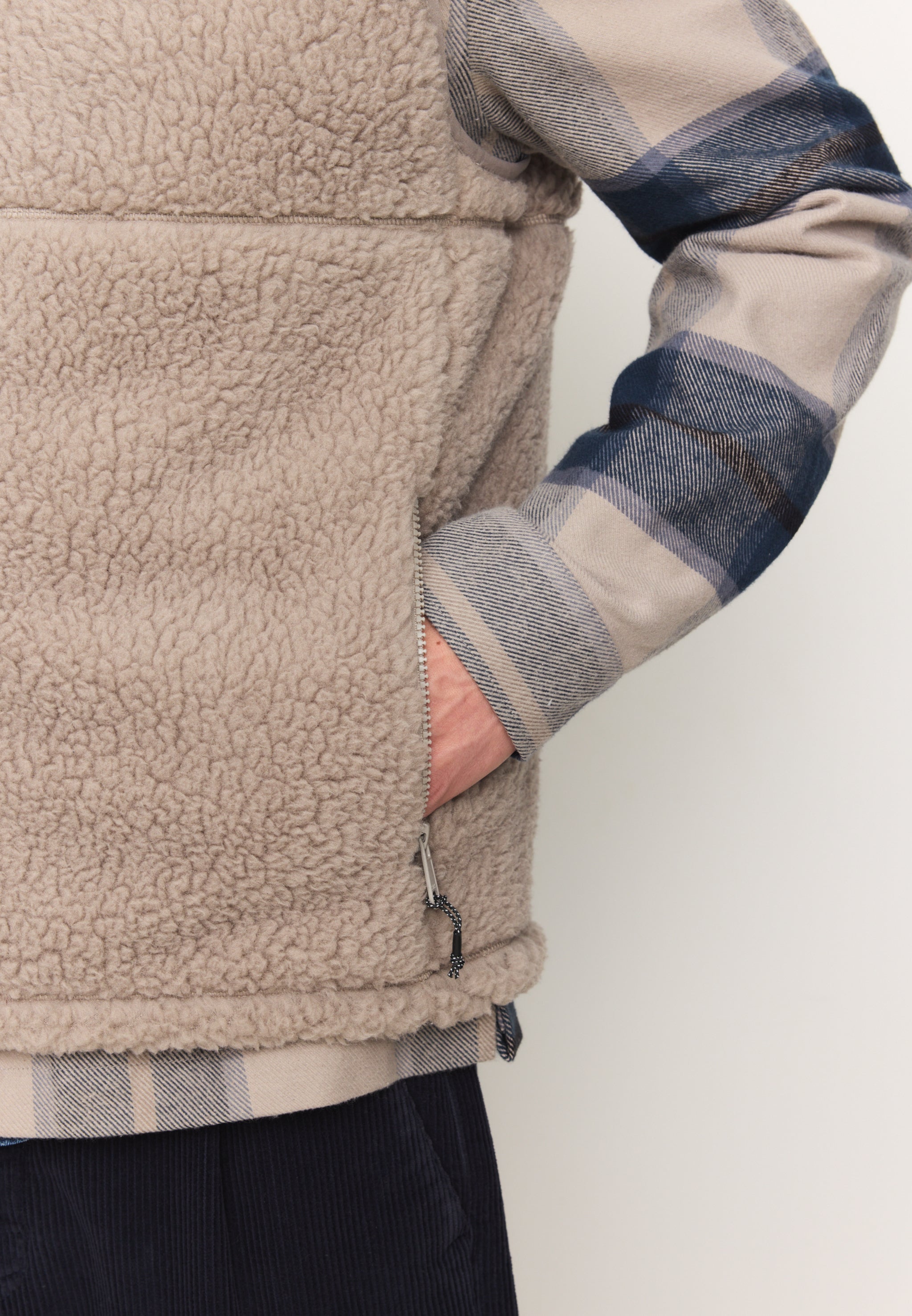Recolution Teasel gilet marrone pile riciclato