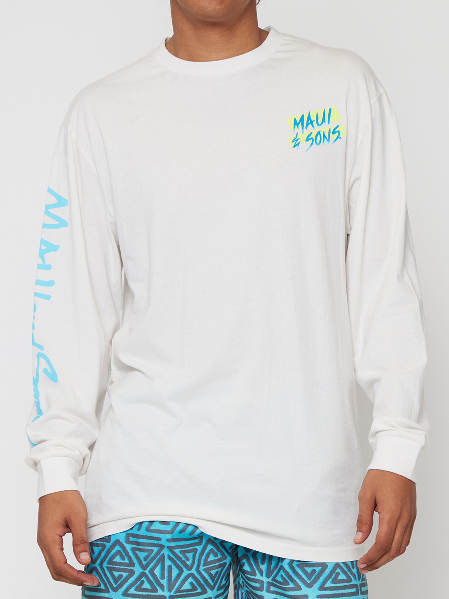 Maui and Sons Windwalker maglia maniche lunghe bianca