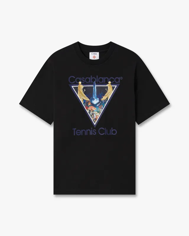 Casablanca Monde Perdu t-shirt nera cotone organico