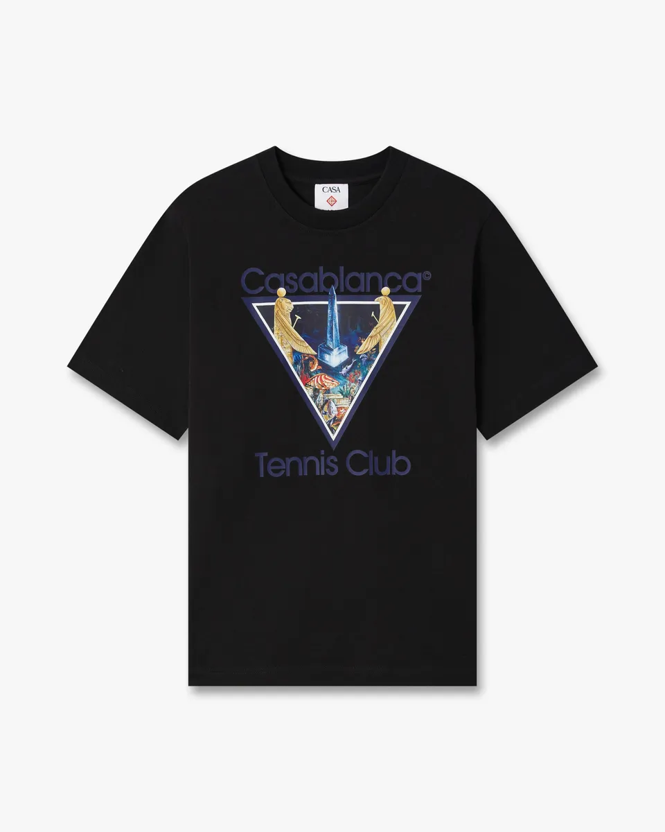 Casablanca Monde Perdu t-shirt nera cotone organico