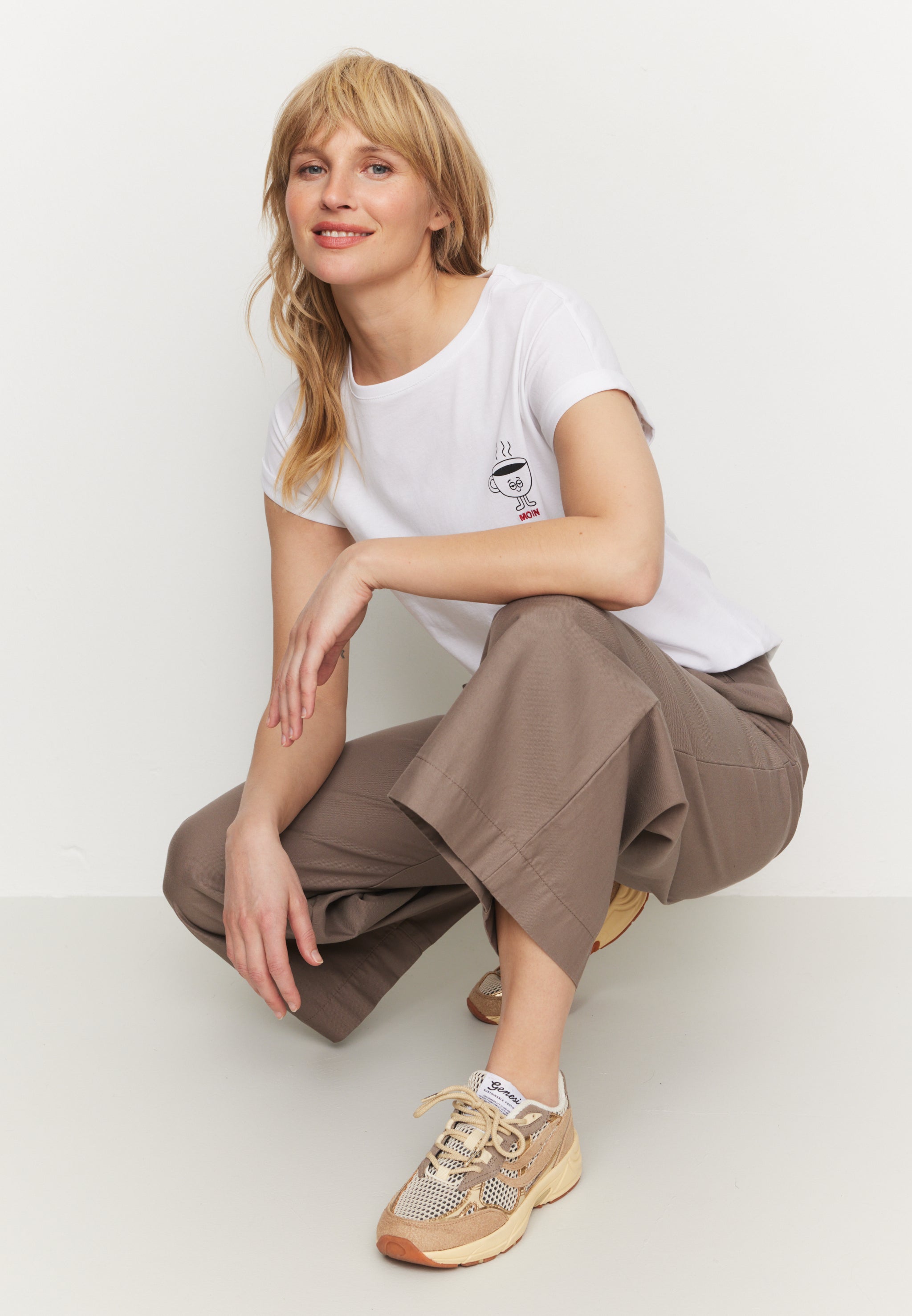 Recolution Cayenne Moin t-shirt donna bianco cotone bio