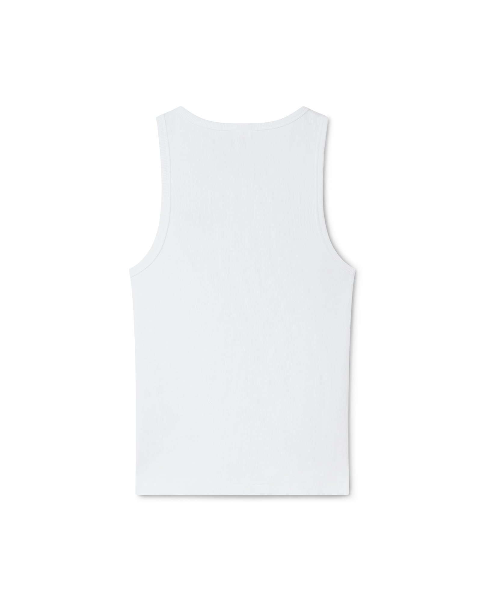 Casablanca Ribbed canotta bianca cotone organico